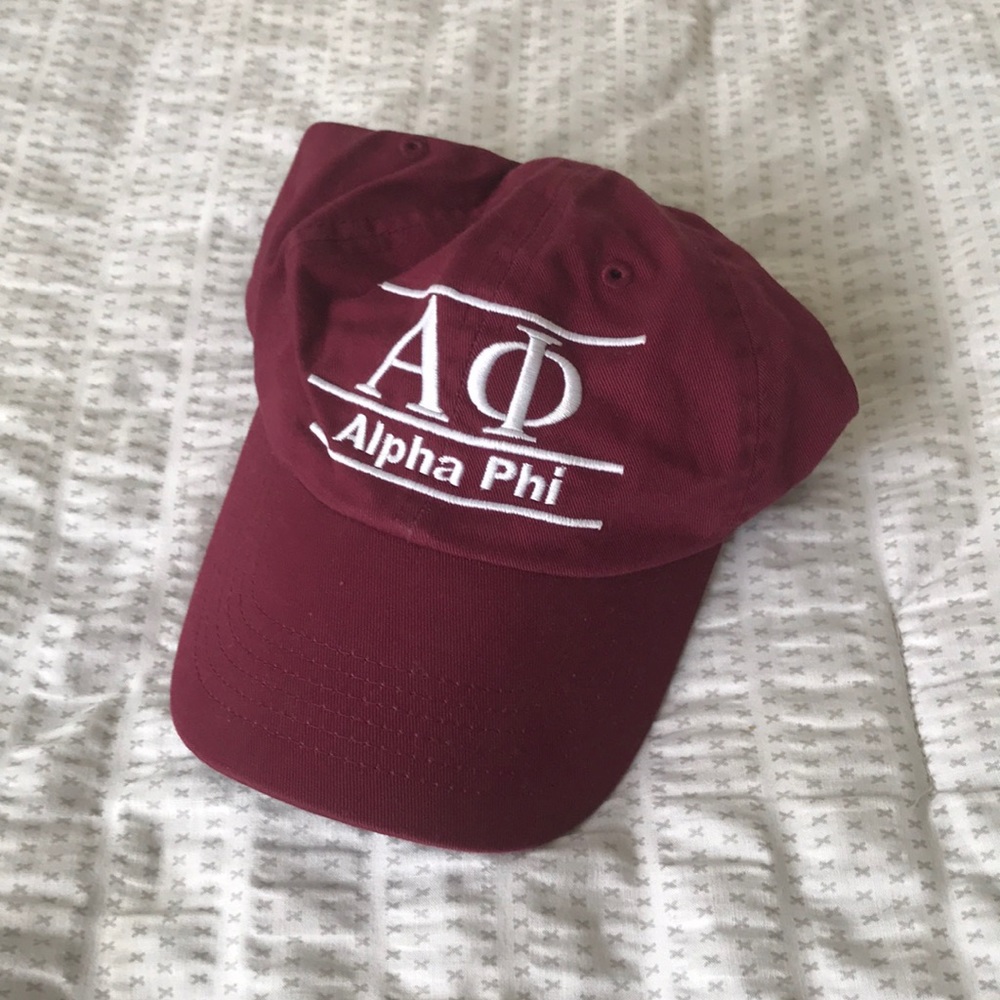 Maroon Alpha Phi hat